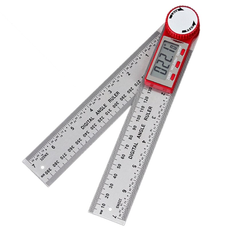 Digital Angle Ruler Meter 0-200mm 0-300mm 0-500mm Ruler Inclinometer Electron Goniometer Protractor Angle Finder Scale Measuring: white