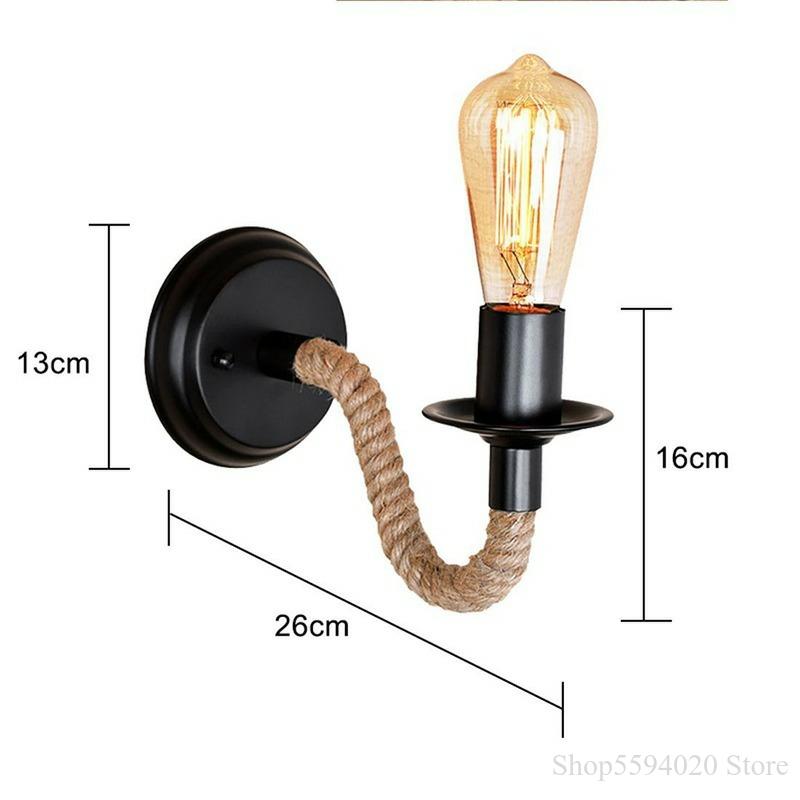 Hanf Seil Zauberstab Lampe Amerikanischen retro Licht Zauberstab Leuchte Wohnzimmer Dachgeschoss Beleuchtung Eitelkeit Licht Innen Leuchte Zauberstab Lichter Schlafzimmer Lampe