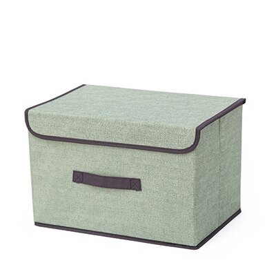 Home Fabric Folding Storage Boxes Foldable Multi-purpose Clothing Storage Boxes Portable Non-woven Dust-proof Stocked Box Underw: Light Green