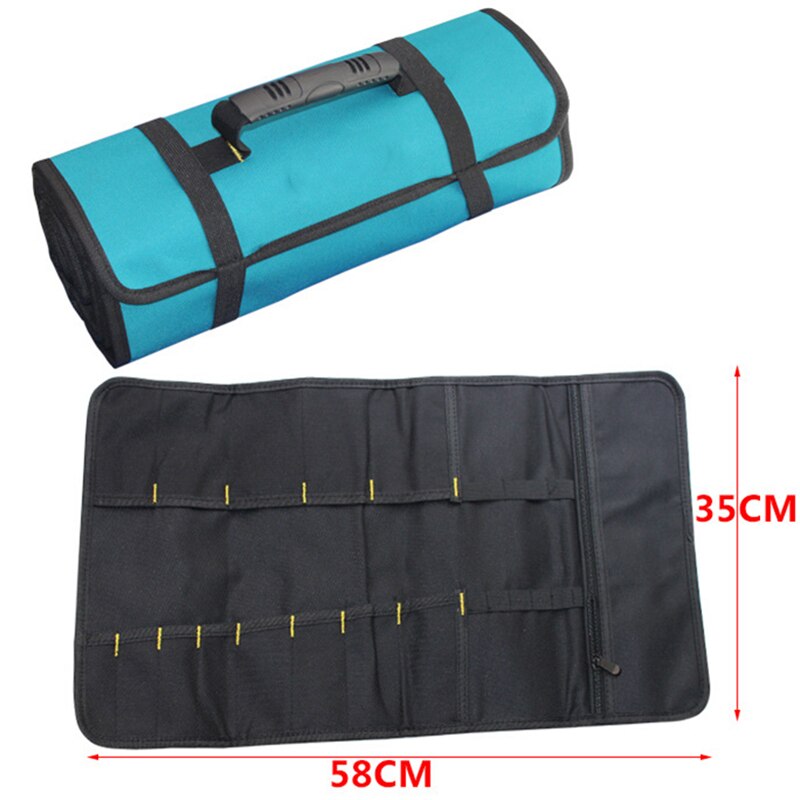 Bolsas de herramientas multifunción Oxford, prácticas asas de transporte, bolsas para amasar con rodillo, cincel, kit de herramientas de electricista, caja de instrumentos WWO66