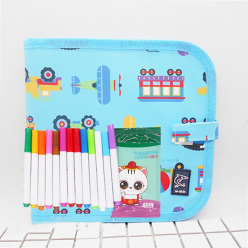 Children's Reusable Water Drawing Book Baby Magic Cartoon Portable Erasable Graffiti Painting Books Foldable Blackboard With Pen