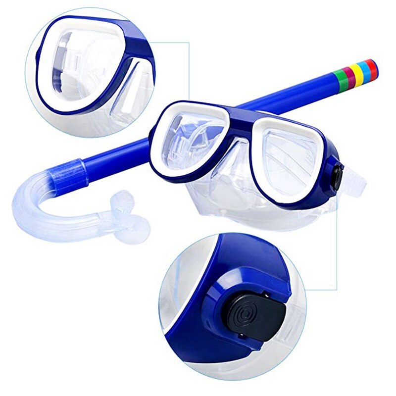 Gafas de natación para niños, máscaras de PVC para nadar y bucear, conjunto de máscara y esnórquel, accesorios de buceo subacuático