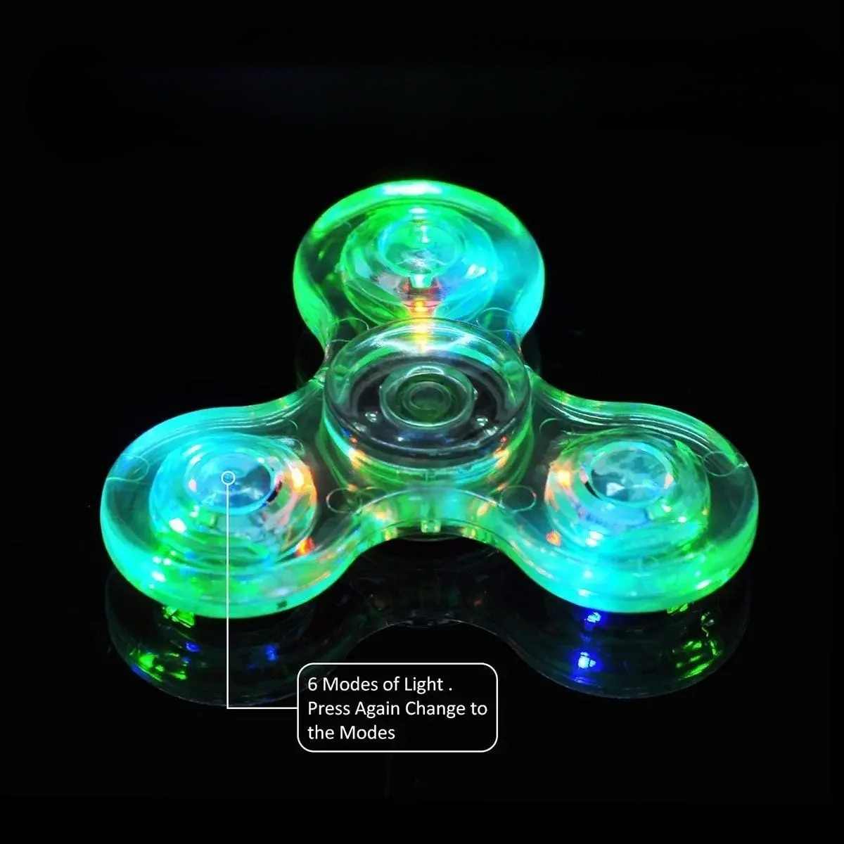 LED light Fidget Spinner Hand Top Spinners Glow in Dark Light Spiner Finger Stress Relief Interesting Toys for Children