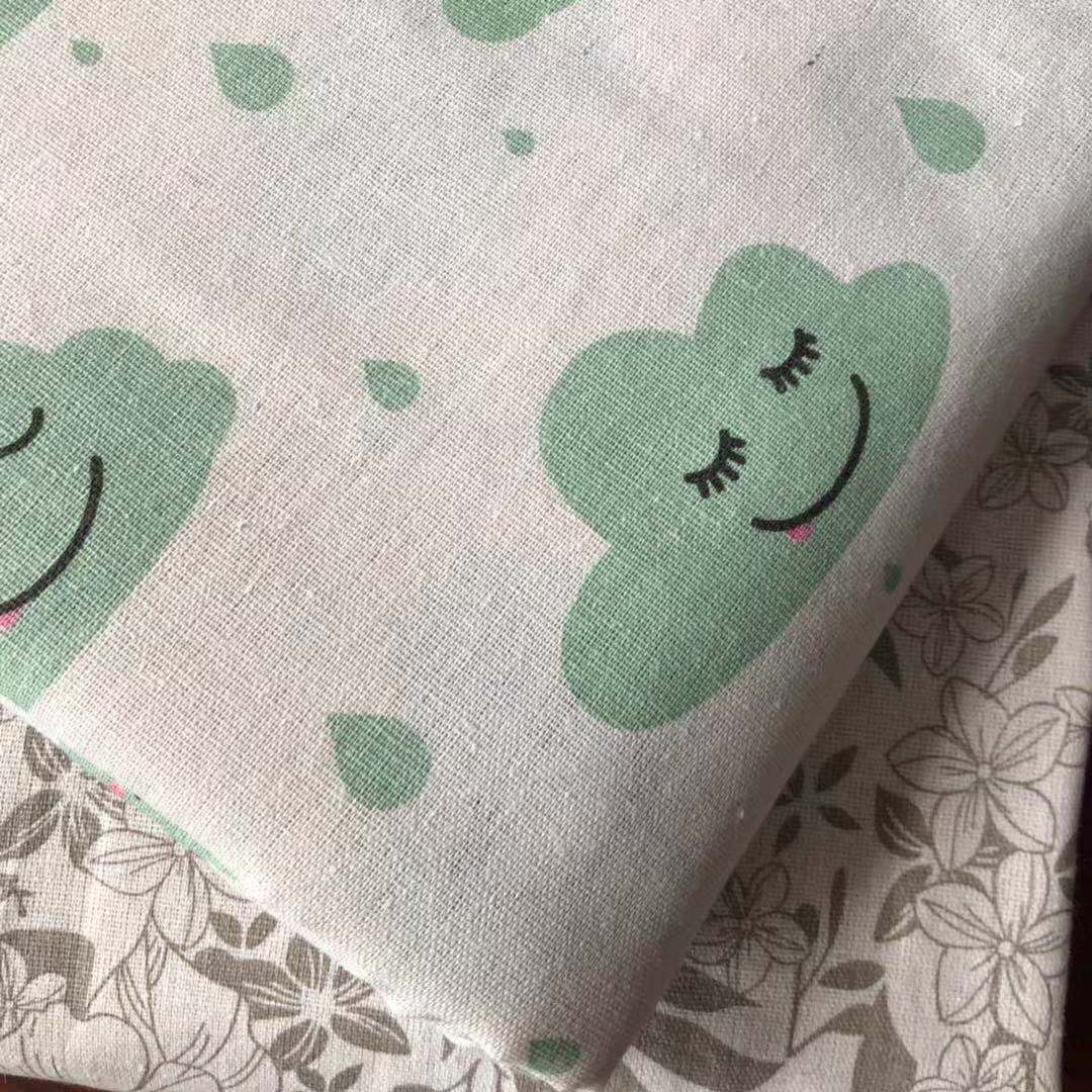 150 * 100 cm cotton and linen cloth curtain cloth ins wind hang cloth sofa background grid antependium floral fabric: 4