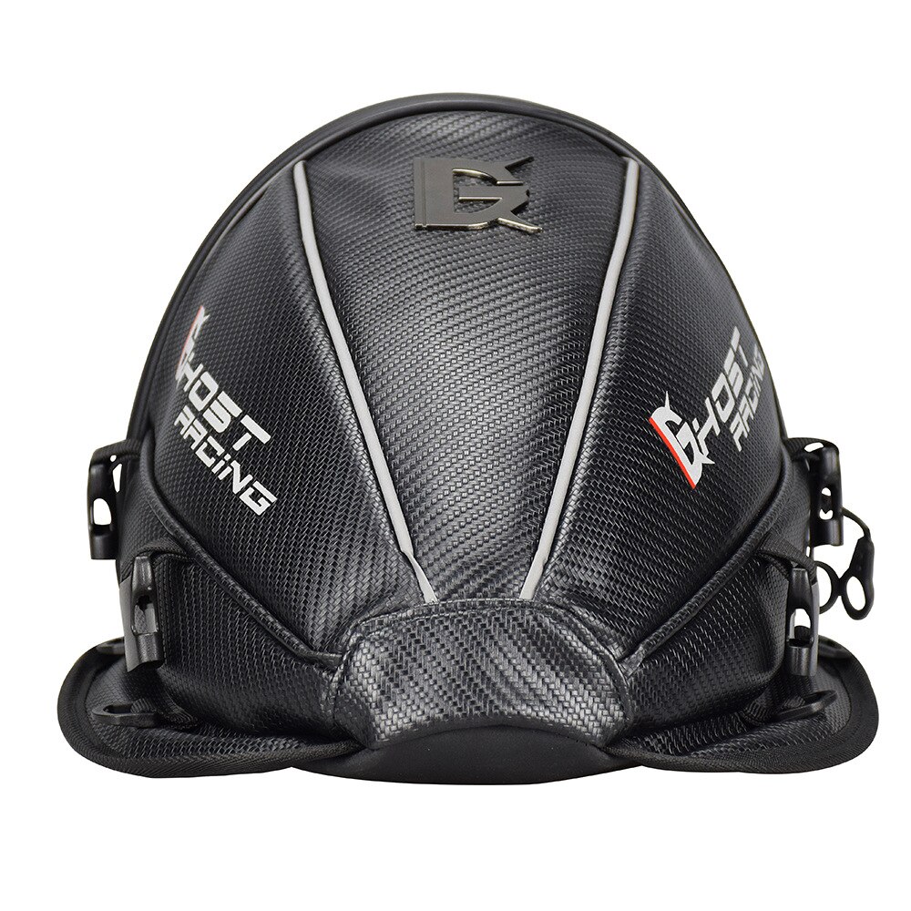 GHOST RACING-bolsa para tanque de combustible de alta capacidad para motocicleta, mochila trasera, duradera, multifuncional
