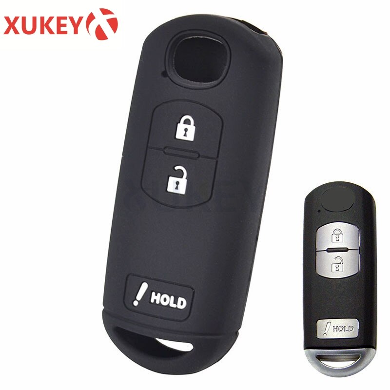 Silicone Remote Key Cover Fob Case Voor Mazda 2 3 5 6 CX-3 CX-5 CX-7 CX-9 Snelheid Miata MX5 Shell 2 3 4 Knop: model 4