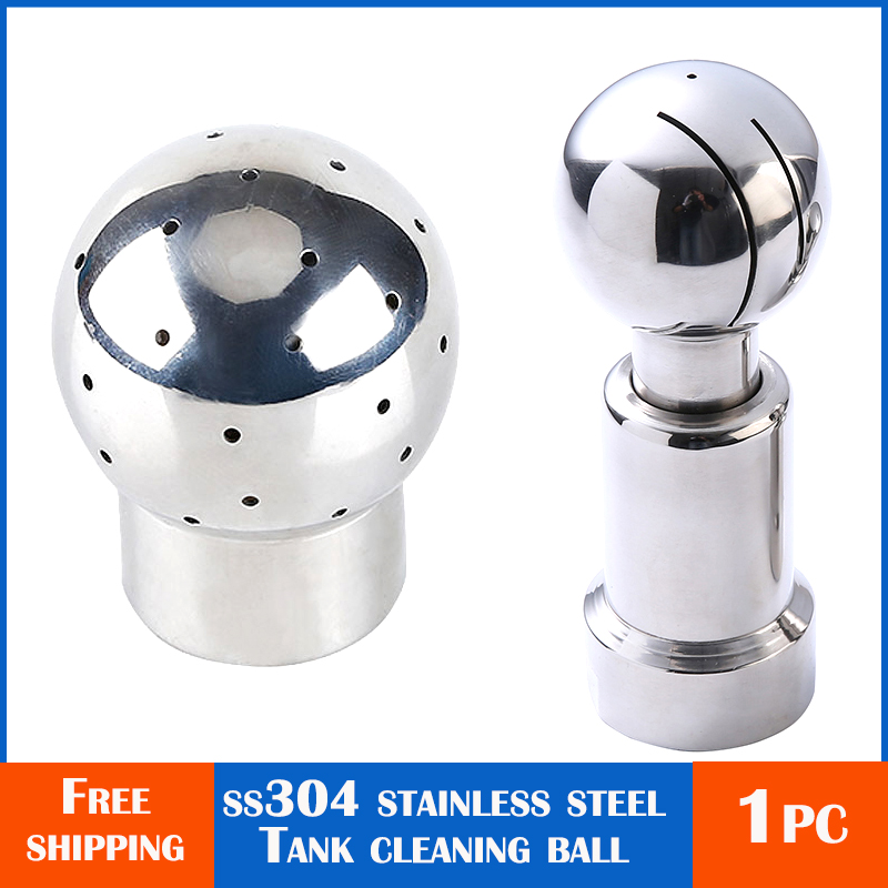 1/4" 3/8'' 1/2'' 3/4'' 1'' BSP Female Thread 304 Stainless Steel Sanitary Tank Cleaning Ball fixed Rotating Spray Ball Nipple