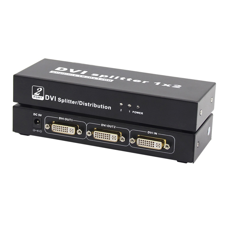 1X2 DVI SPLITTER 1*2 with DVI-D 1 input 2 output Video Splitter HD 1920 x 1200