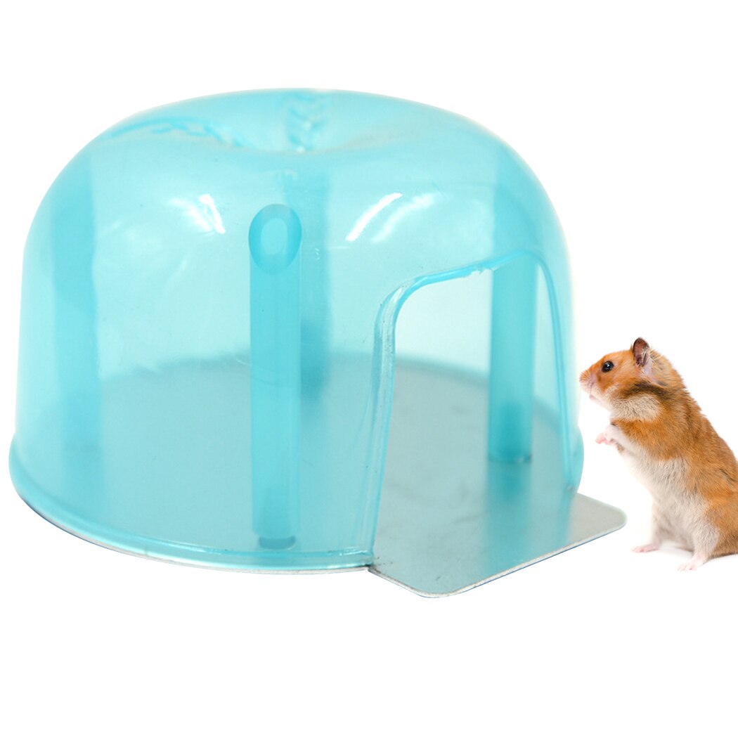 1PCS Cute Hamster House Cooling Hamster Cave Small Animal Nest for Summer Small Pet Plastic House Sleeping Nest: Blue