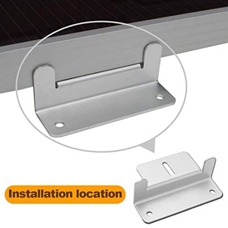 4 Sets Solar Panel Mounting Z Bracket Mounts,Solar Panel Roof Mounting Kit with Nuts and Bolts for RV, Roof,Boat