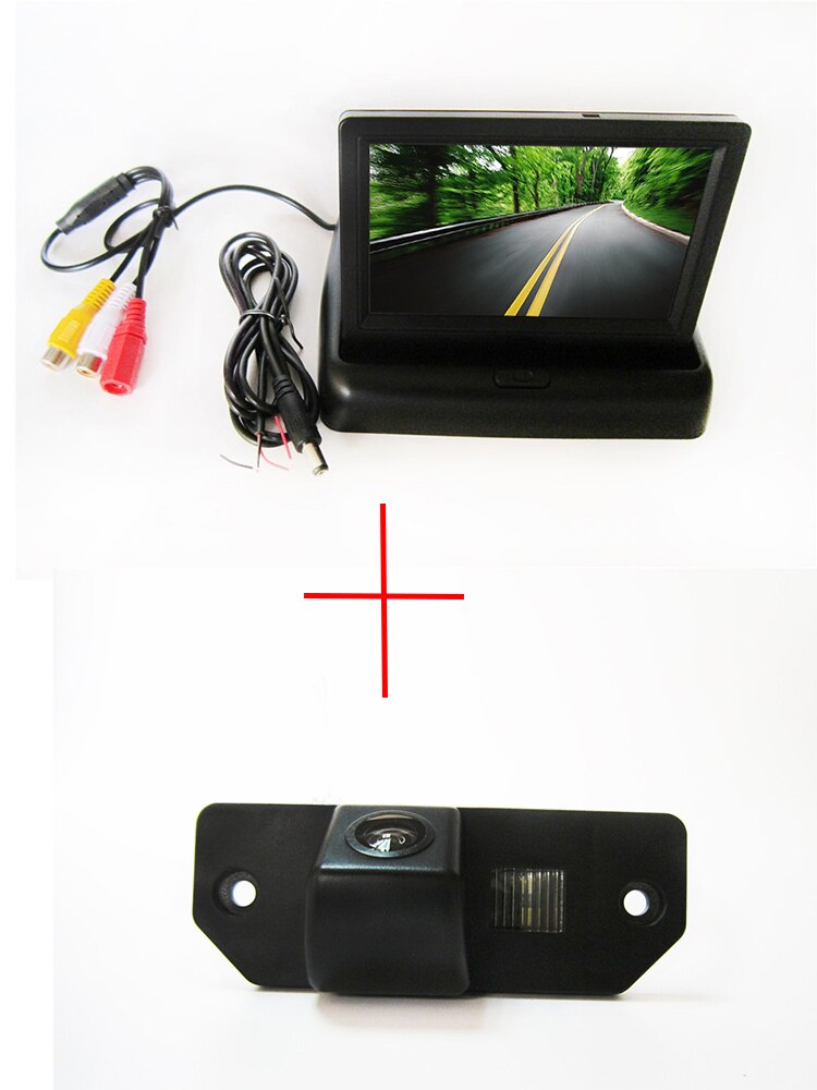 Kleur CCD Auto Achteruitrijcamera voor FORD FOCUS SEDAN (3 Rijtuigen) Ford C-max, met 4.3 Inch opvouwbare LCD TFT Monitor