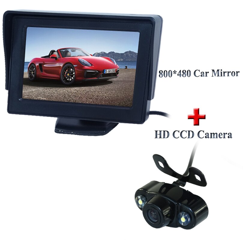 Water-proof IP 69K collocation suit auto car rear camera with car 4.3" lcd car screen monitor available from stock