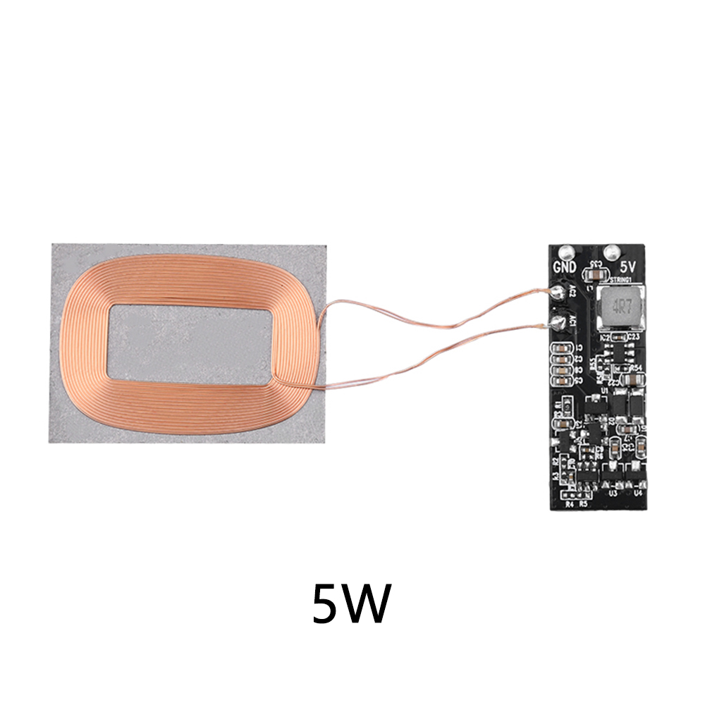 3 W/5 W 5 V Draadloze Oplader Ontvanger Module Voor Mobiele Telefoon Kleine Spoel Ingebouwde draadloze opladen Ontvanger Module PCBA Board: Black