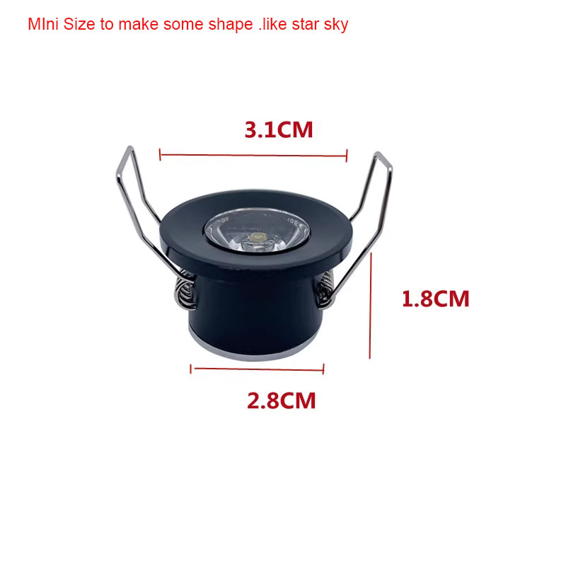 Mini Spot LED Encastrable pour le Plafond, Éclairage d'Armoire, 3W, 220V, DC 12V, Trou de 28mm