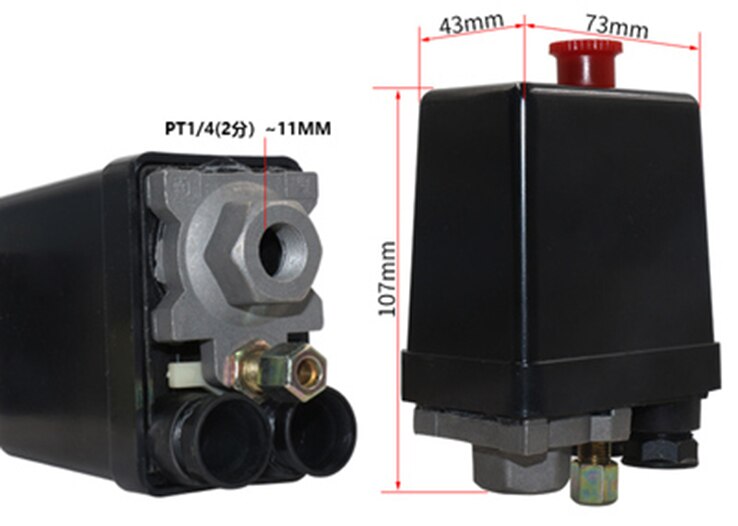 Air compressor pressure switch single hole air compressor control valve air pump switch accessories 220V single hole