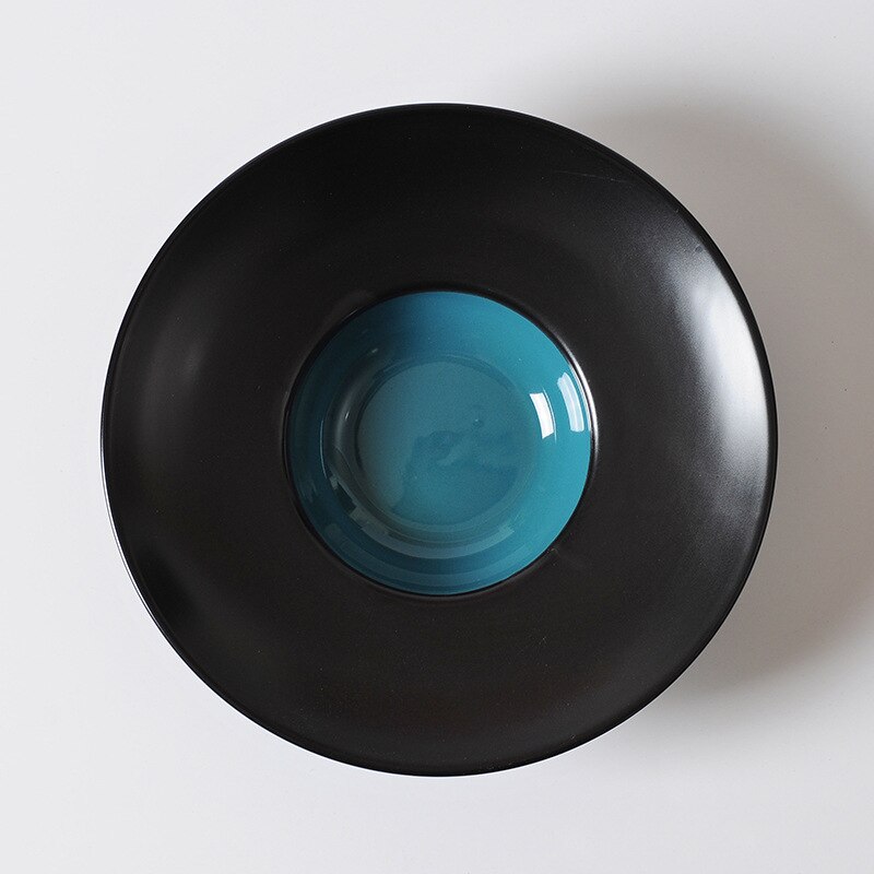 Straw Hat Plate Thick Soup Plate Bowl Western Restaurant Fruit Salad Soup Plate Deep Plate Flying Saucer Plate Straw Hat Bowl: C / 27.6x27.6x6.6cm