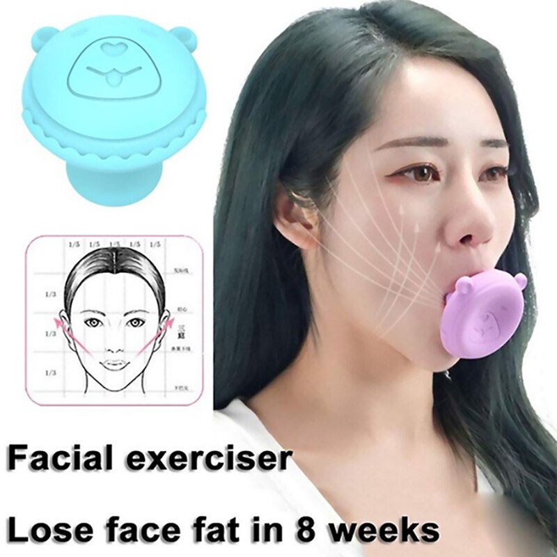 Face Slimming Tool Face Lift Skin Firming V Shape Facial Exerciser Instrument Portable Anti Wrinkle Cute Mouth Exercise Tool