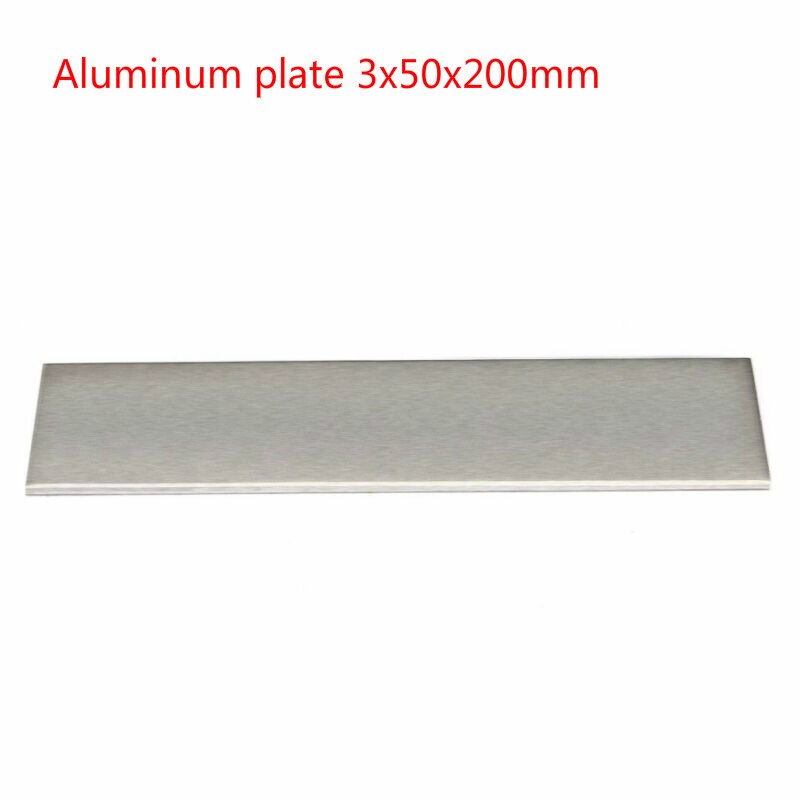 1 st 200 x 50 x 3mm aluminiumplåt platt stålplåt 3mm tjocklek skärning har slitstyrkan hos mekaniska delar