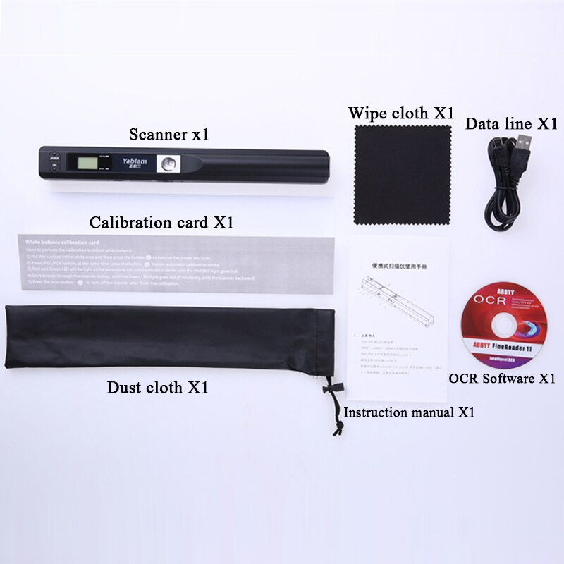 1PCS Handheld Portable Scanning Pen HD Home Color A4 Book Certificate Document Photo Scanner Office&School Supplies