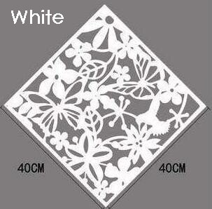 Room Dividers Tv Wall Stickers Screen Partition Entranceway Door Hanging Screen Cutout Grilles 4pcs/lot: Whit  H