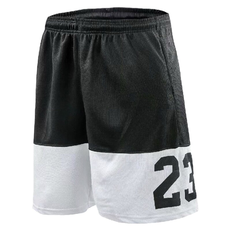 Breathable Quick-Drying Men's Basketball Pants Fitness Sports Loose Pants Training Running Shorts: Black / XXXL