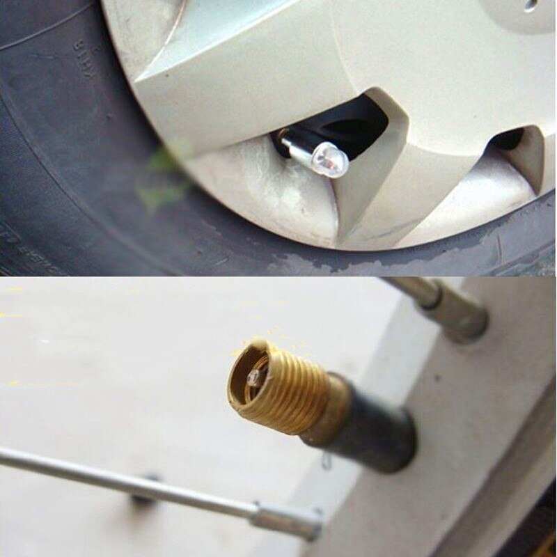 2 pièces LED voiture roue lumière vélo voiture roue pneu pneu Valve tige bouchon lumière lampe ampoule décoration Auto Durable résistant à la rouille