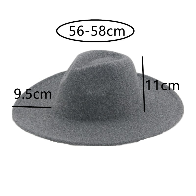 Cappelli da donna Fedora Panama tesa larga 9.5cm grigio cachi Jazz berretti da uomo abito invernale Fedora cappelli da uomo pamacao Y Tocados Para Bodas