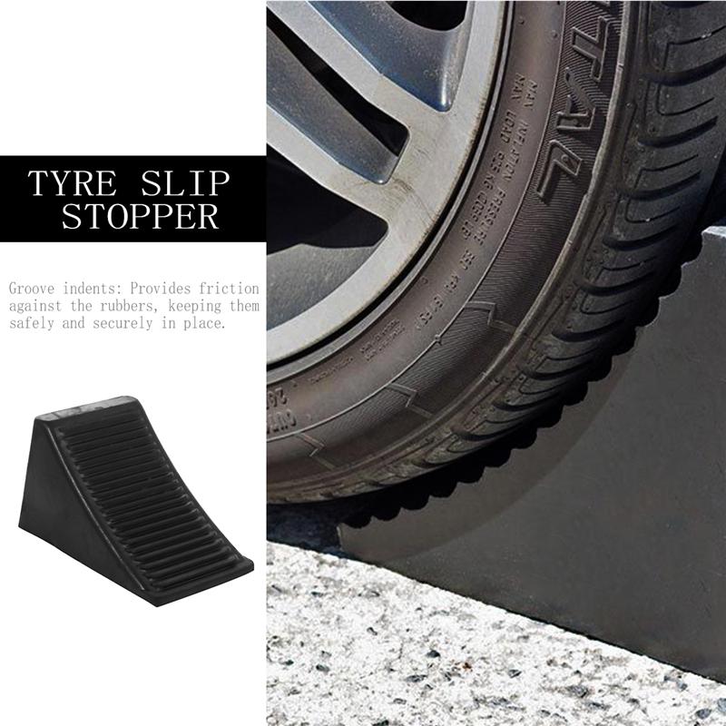 Rubber Wheel Chock Heavy Duty Block Kerb Ramp for ... – Grandado