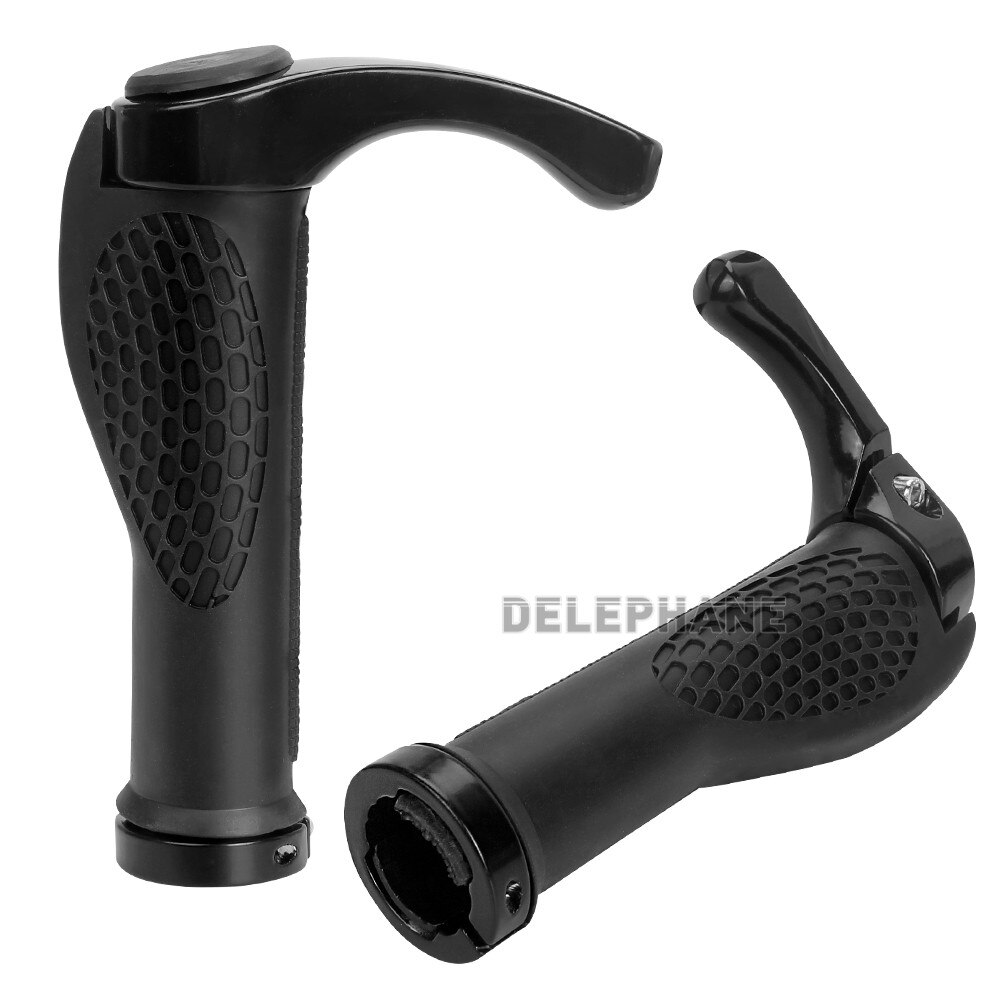 Bike Handlebar Grips Ergonomic Mountain Bike Grips Aluminum Double Lock-on MTB BMX Scooter Downhill Foldable Urban Bicycle Grips: Black Rings
