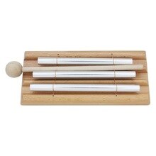 Percusión de madera de tres rayas con 3 instrumentos musicales de tóner con martillo de percusión de madera 1 ud.