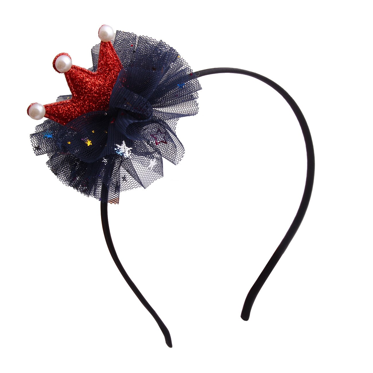 Diadema de flores con corona de niños, accesorios de bebé niña, 1 unidad: black
