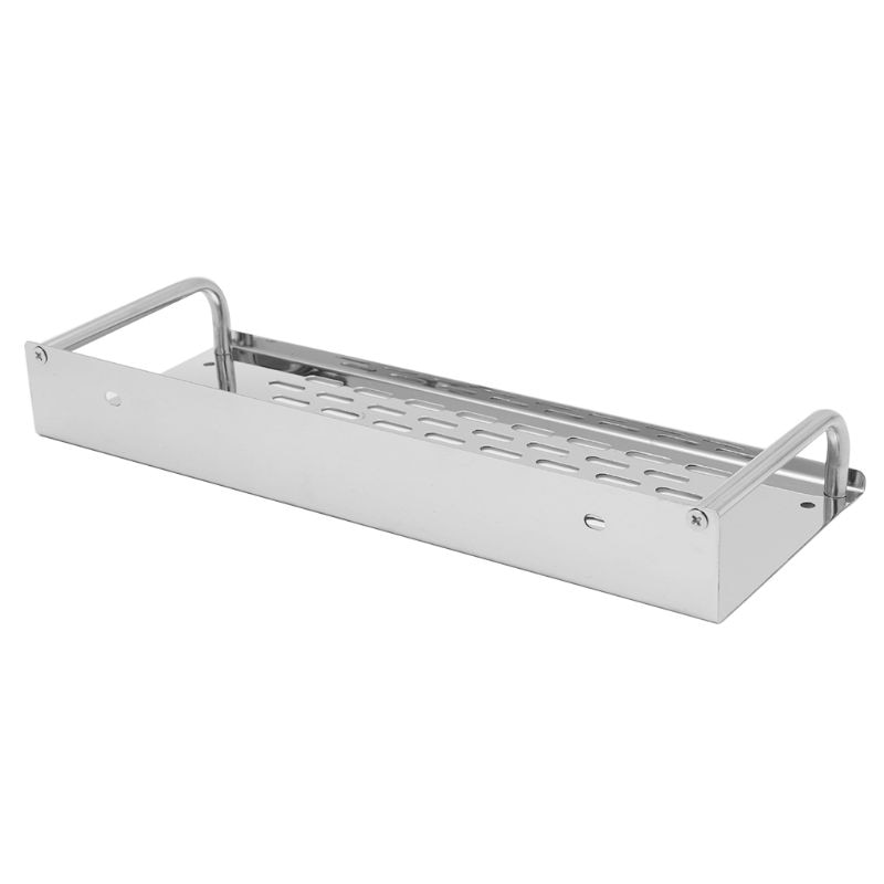 Stainless Steel Kitchen Bathroom Shelf Wall-mounted Storage Rack Single Layer W329
