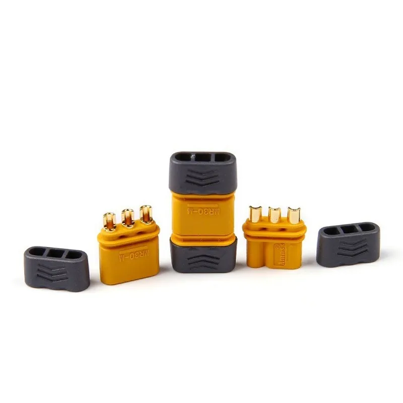 10 Uds Amass MR30 macho hembra enchufe de Motor CC conector de tres orificios