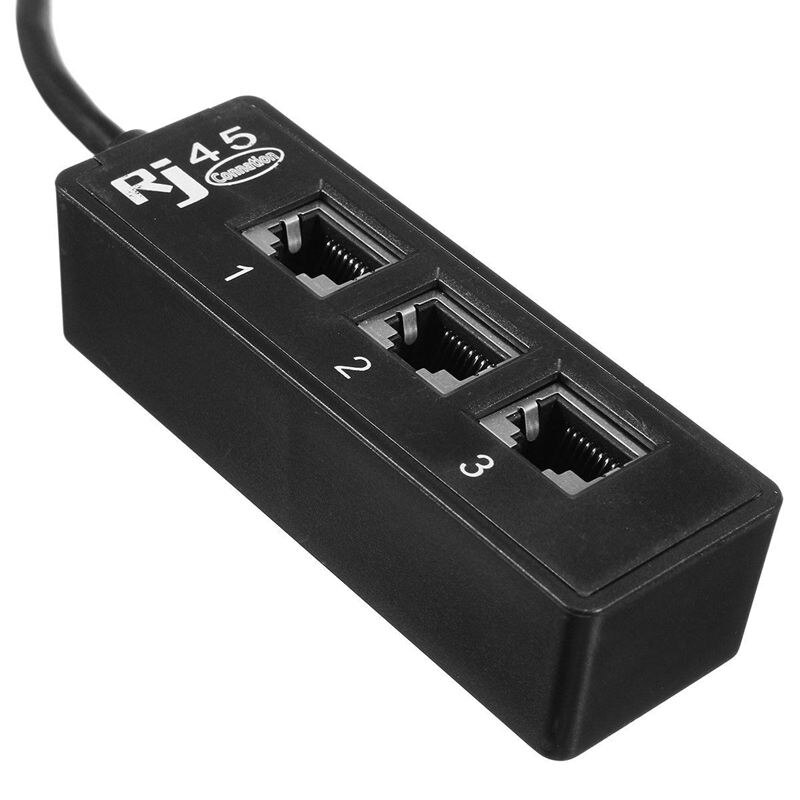 RJ45 mâle à 3 RJ45 Port femelle répartiteur de câble d'extension réseau LAN Ethernet