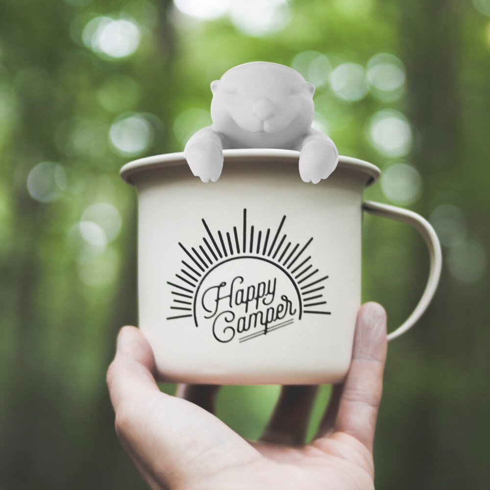 Otter Tea Infuser Tea Loose Leaf Tea Strainer Filter Diffuser Silicone Kitchen Tools Gadgets (Sky-blue)