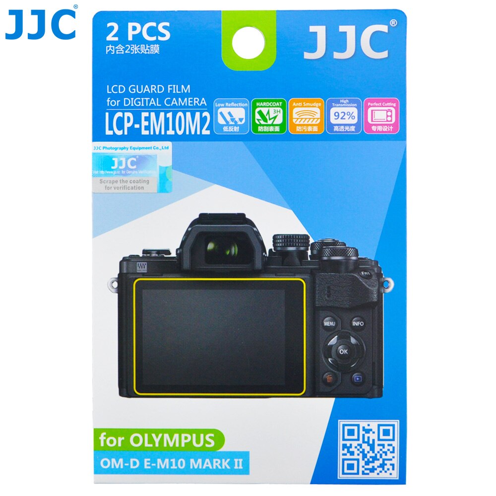 JJC LCD Guard Film Screen Protector voor Olympus PEN E-PL7 OM-D EM1 E-M10 E-M10 MARK II E-P5 E-M5 Mark II e-M5 Mark III PEN-F