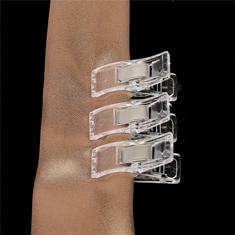 10 Uds. Pinzas de revestimiento para suelo Multicolor de plástico, pinzas de tela, herramientas de costura de retales y dobladillo, accesorios de costura: Clear