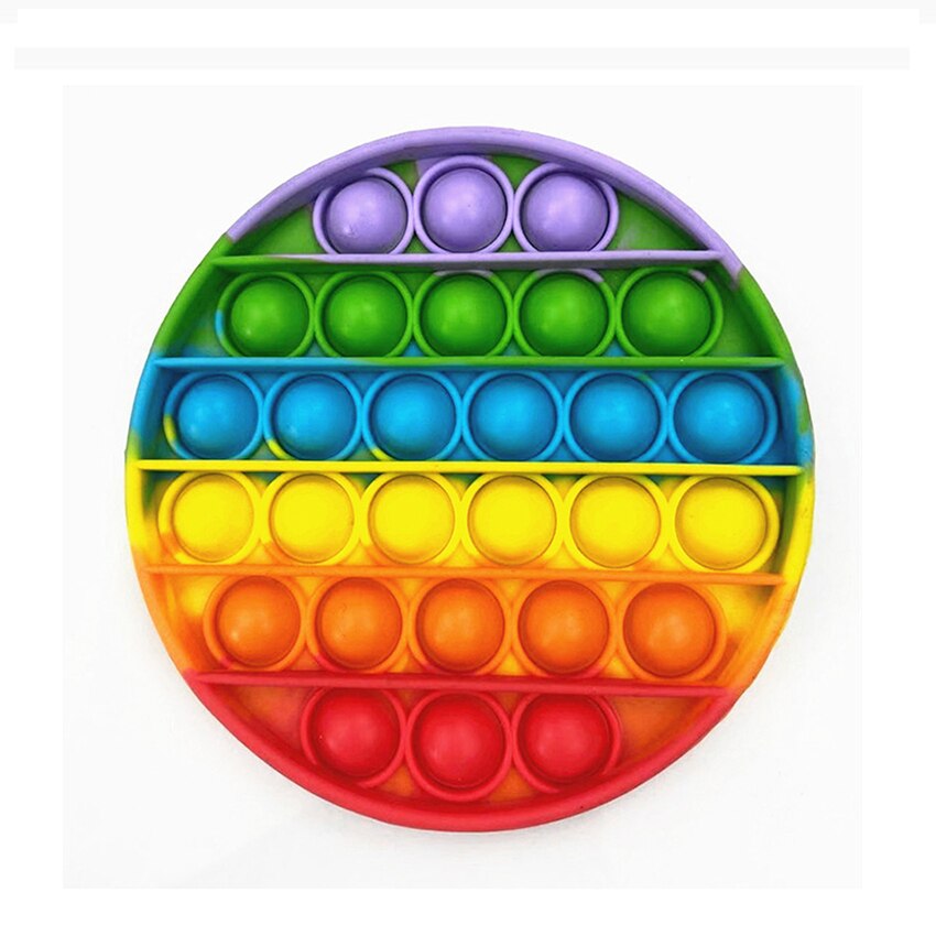 Pop Push Blase Zappeln Spielzeug Erwachsene Stress Relief Spielzeug Antistress PopIt Weiche Squishy Anti-Stress Lustige Sensorischen Benötigen spielzeug: Round-A