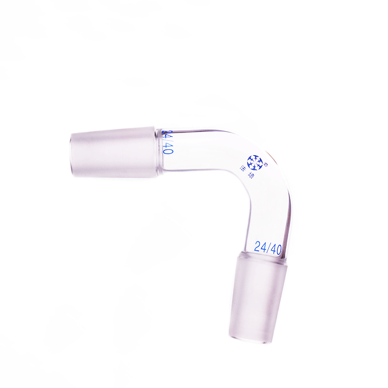 24/40,Glass Vacuum Adapter,Bent Hose Connection,Lab PTFE Stopcock