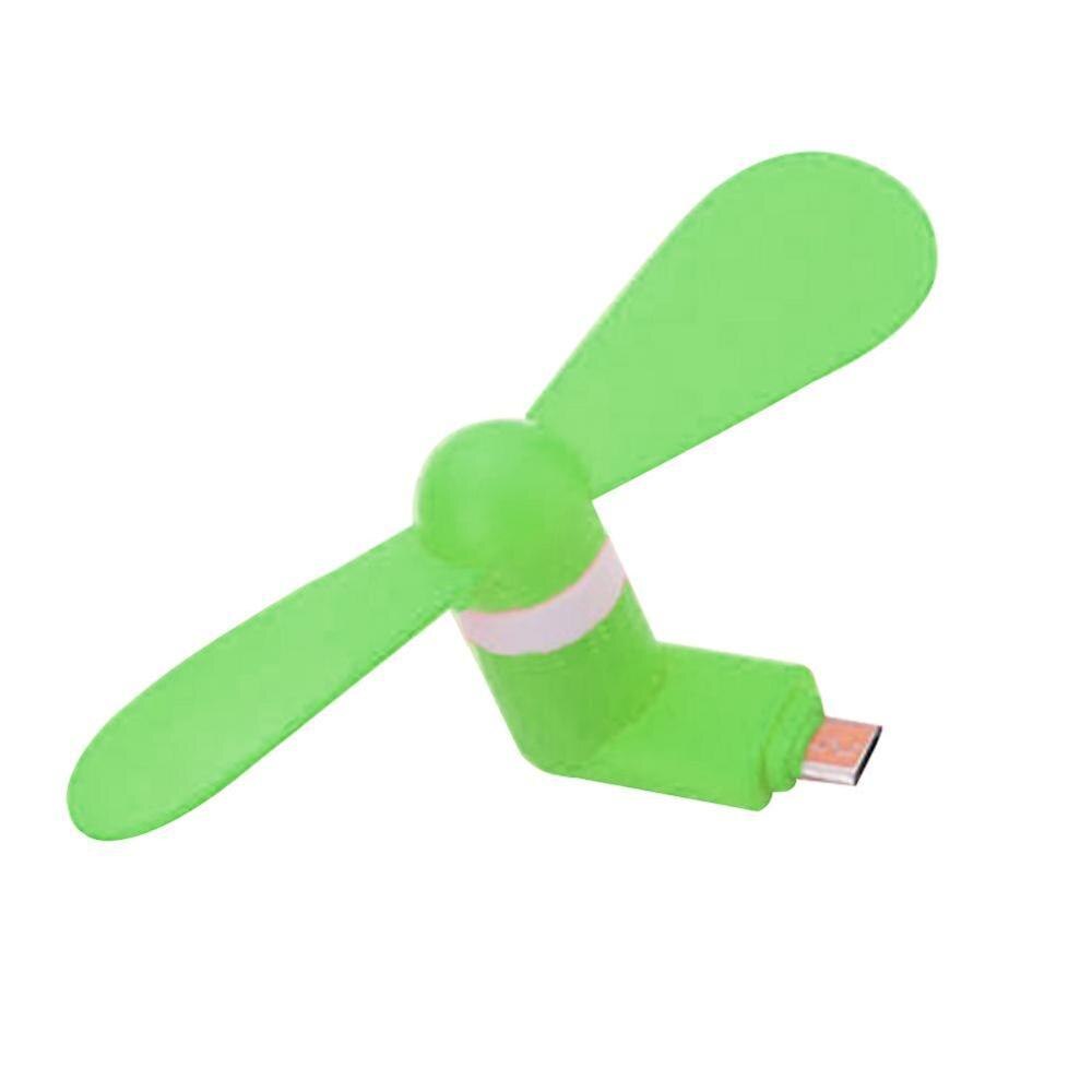 USB Mobile Small Fan Power Cooling Mini Fan Travel PC Keyboard Desk Flexible Computer Laptop I4T2: green