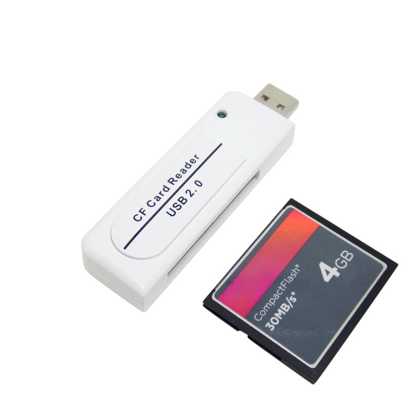 Hoge Snelheid USB2.0 Cf Kaartlezer Compact Flash USB2.0 Kaartlezers Voor Machine Tool Pc Computer Laptop: WHITE