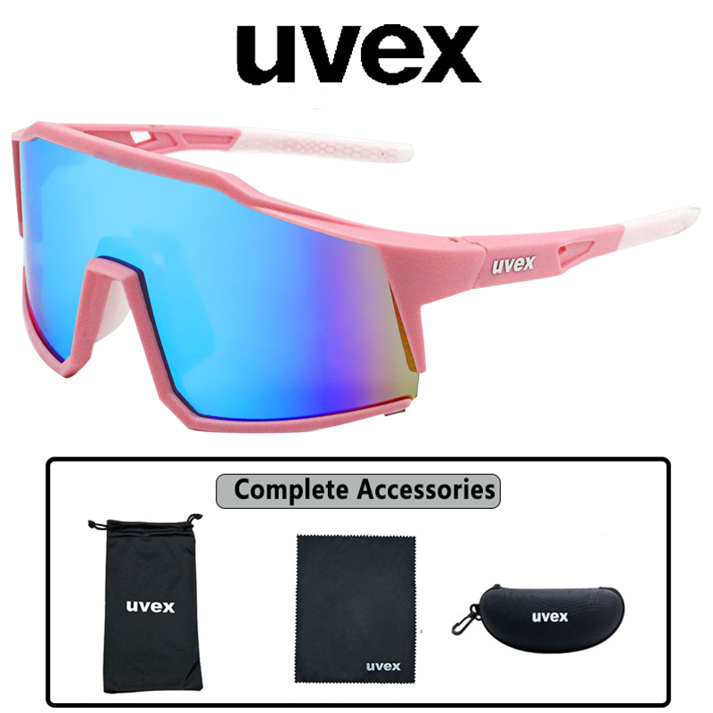UVEX Fahrradbrille für Herren und Damen, Jugend, rosa, Sport-Sonnenbrille, UV-Schutzbrille für Baseball, Reiten, Laufen, Fahren: Himmel Blau