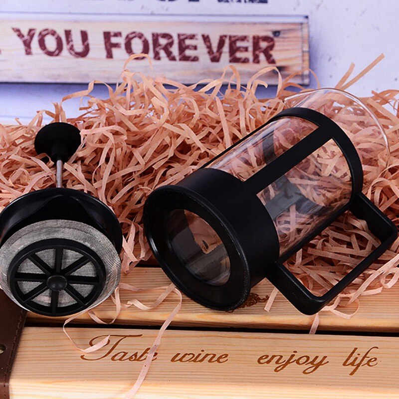 Glass French Press Coffee Tea Maker Coffee Press with Filtration System Thickened Borosilicate Glass with Heat Resistant Handle