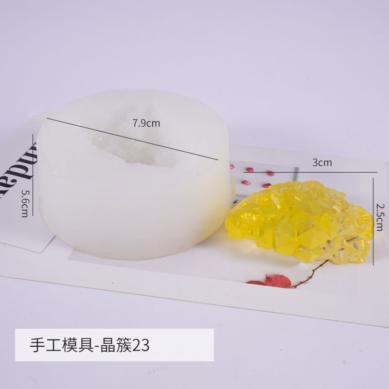 Di cristallo Frammenti Stampo In Silicone Al Quarzo Shard Della Muffa Della Resina Epossidica Rifornimenti di Arte di Cristallo Agata Cluster Cavità Dello Stampo UV Dei Monili Della Resina Della Muffa: 23