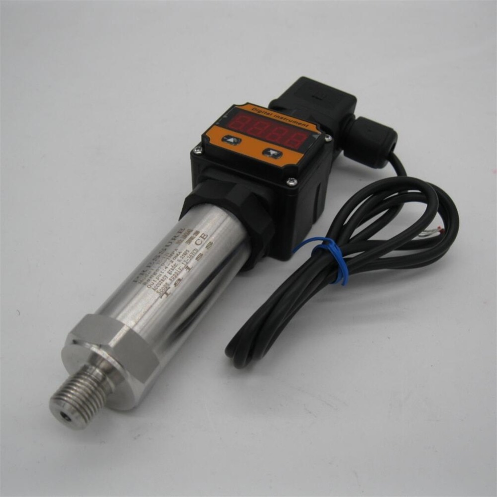 0-16bar, 12-36VDC, G1/4, 4-20MA output, 0.5%,Digital Display Water Gas Pressure Transmitter Pressure Transducer Sensor