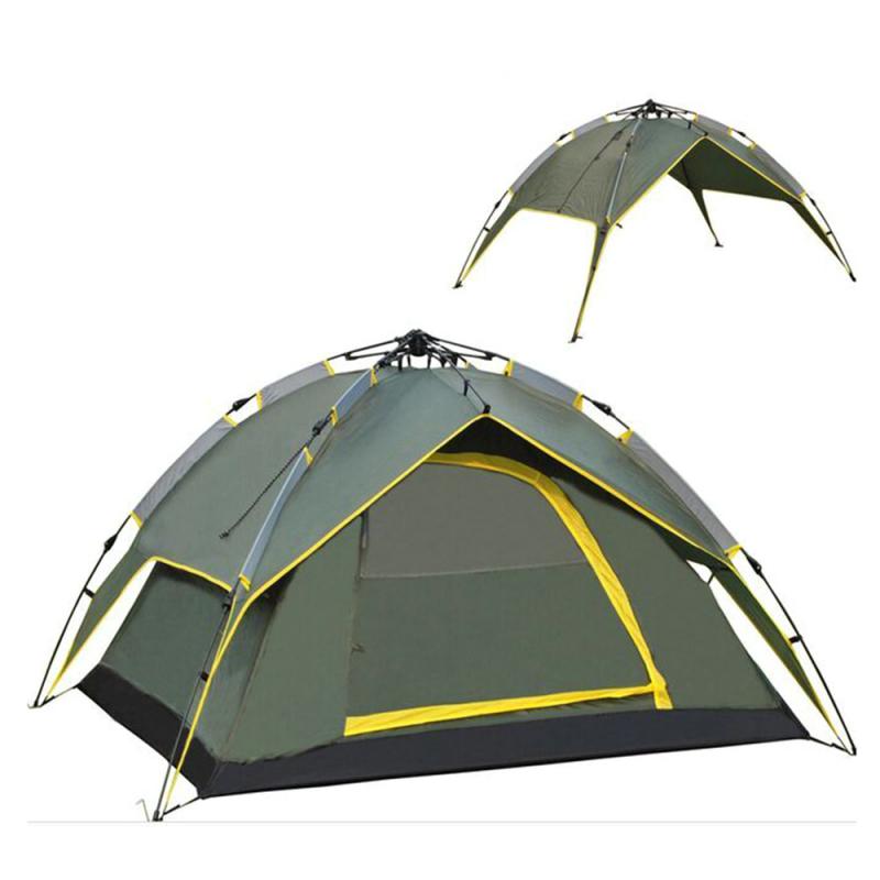 Backpacken Camping Tent Lichtgewicht 3/4 Persoon Tent Dubbele Laag Waterdichte Draagbare Al Polen Reizen Tenten Hwc: Default Title