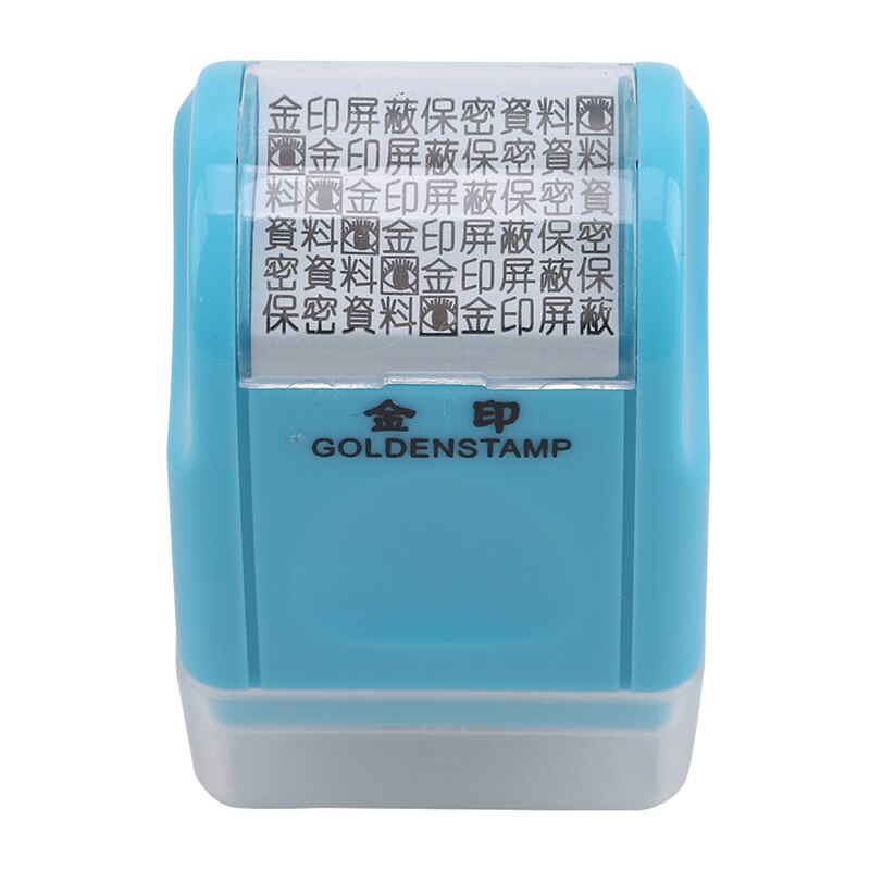 Creatieve Data Bescherming Roller Stempel 6 Kleuren Informatie Dekking Data Bescherming Roller Identiteit Privacy Protector Stempel: Blue