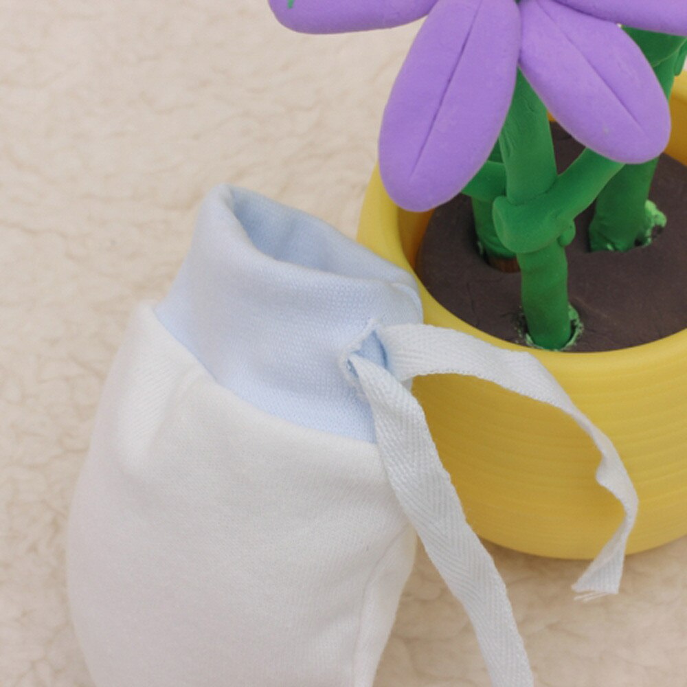 1 Pairs Cute Baby Infant Anti Scratch Mittens Soft Newborn Rope Gloves