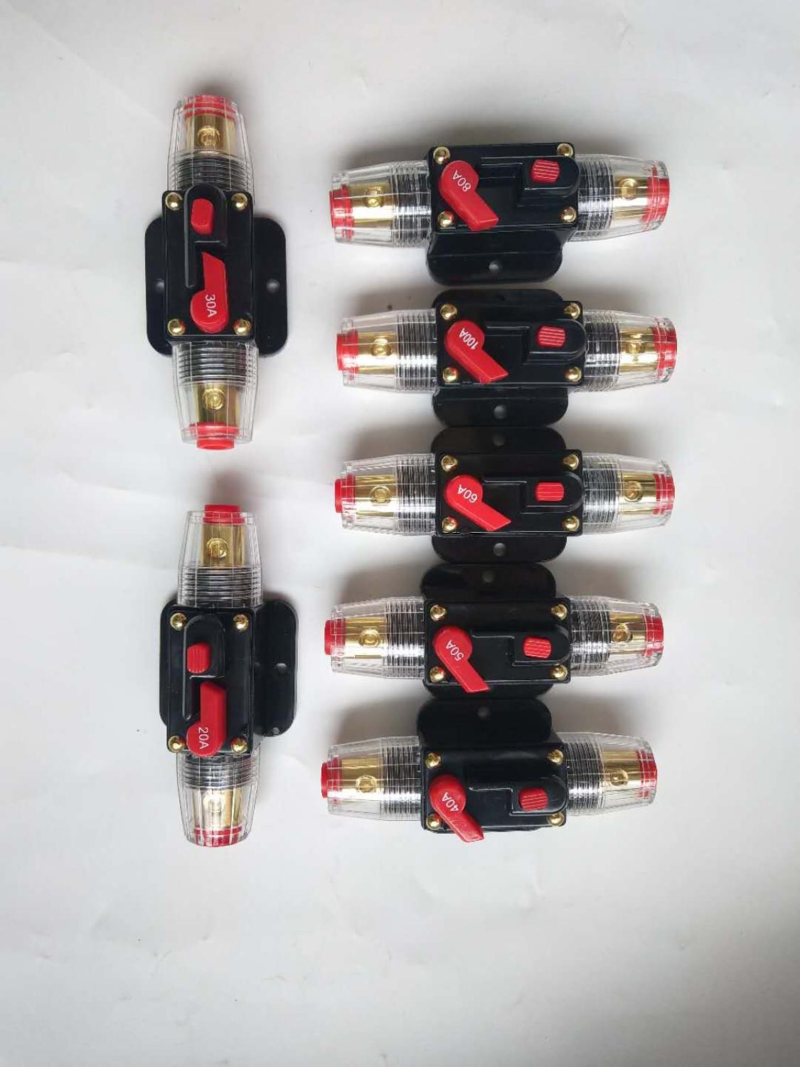 150A 100A 80A 60A 50A 40A 30A 20A 12/24 / 48VDC Auto En Solar Overbelasting Kortsluiting Protector Met Zelf-Reset Connector