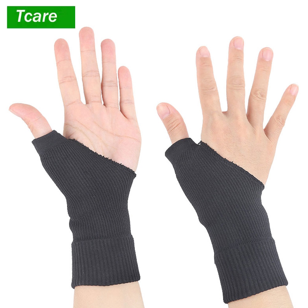 1Pair Thumb & Wrist Brace, CMC Splint for Arthritis, Carpal Tunnel Pain Relief, Reversible, Black